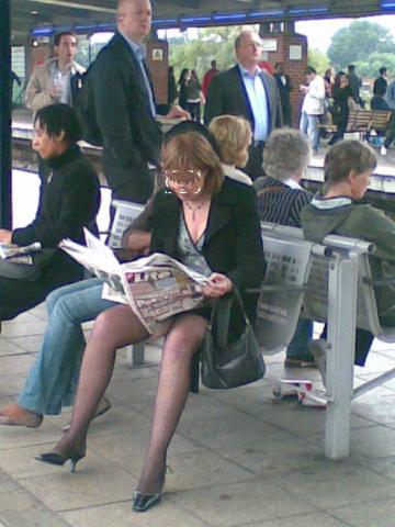 stocking tops in public